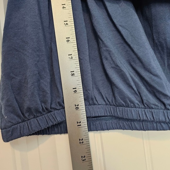 A New Day Blouse Womens XL Blue One Shoulder Ruffle Sleeveless Boho Top - Picture 6 of 8